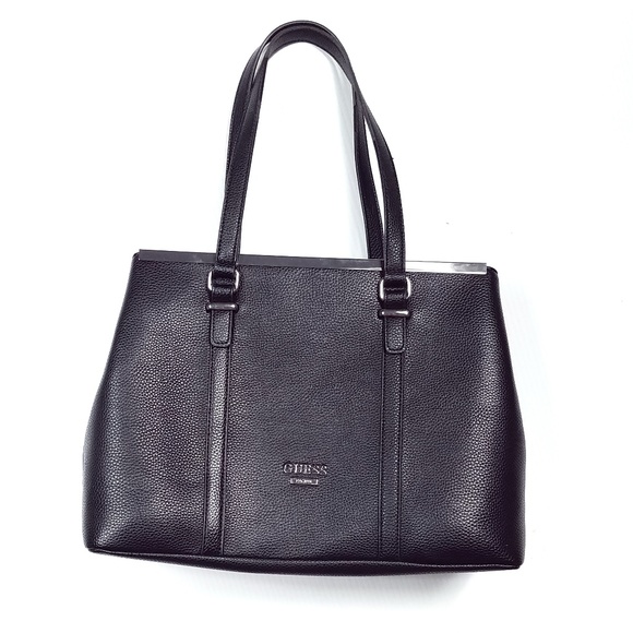 Guess Large Shoulder Bag Pebbled Faux Leather - Picture 2 of 8